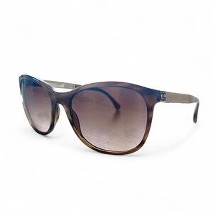 Authentic CHANEL Brown Tortoise Frame Wayfarer Cat-Eye Sunglasses 5185